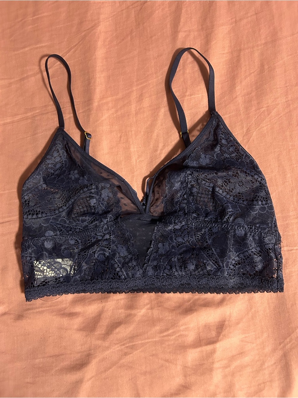 aerie Navy Lace Bralette Size S